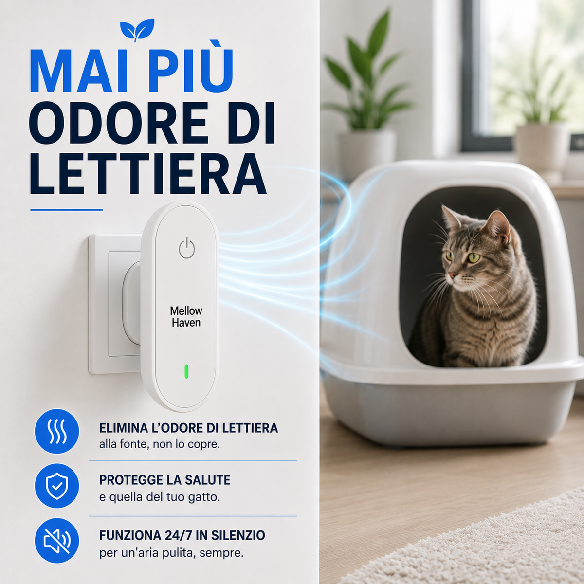 Dispositivo Automatico Neutralizza Odori per Lettiera